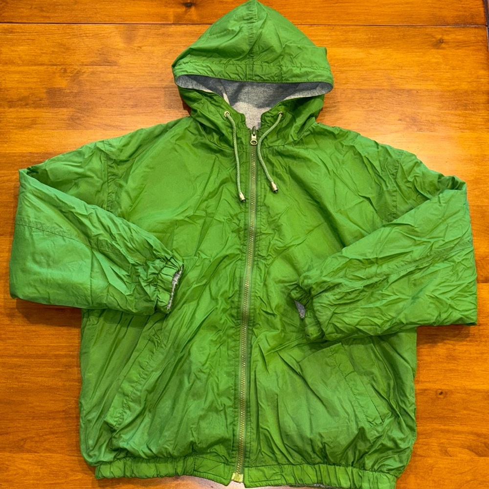 CS CLASSIC Reversible Windbreaker Green & Gray Unisex Size M Made in Ukraine🇺🇦